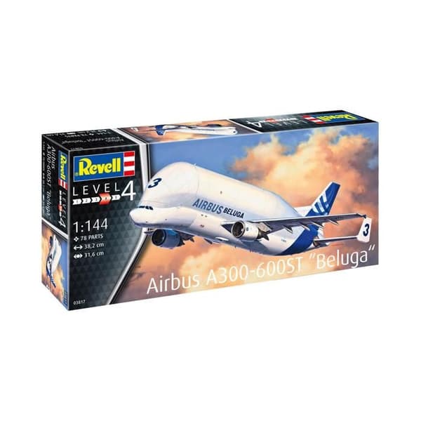 Flygplansmodell - Revell - Airbus A300-600ST Beluga - Vit - Blandat - Vuxen