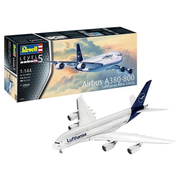 Maquette flygplan: Airbus A380-800 Lufthansa ny färgskala