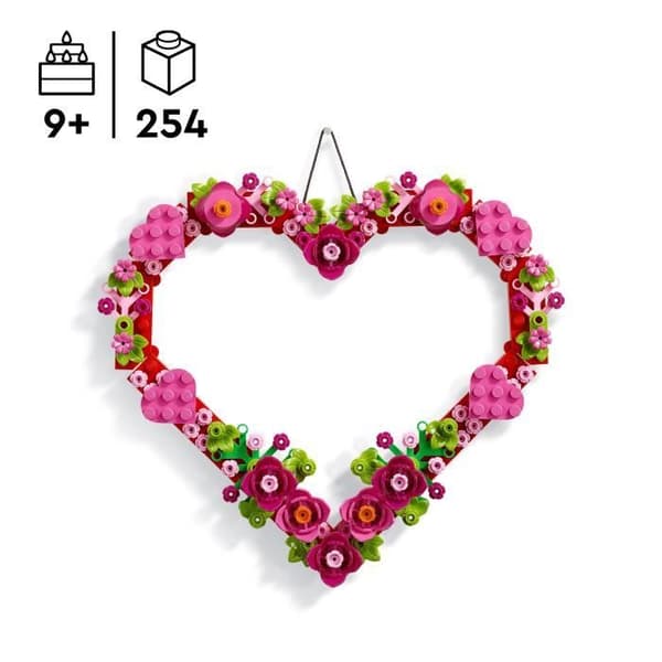 LEGO® 40638 Hjärtformad dekoration - Leksak för barn från 9 år och uppåt