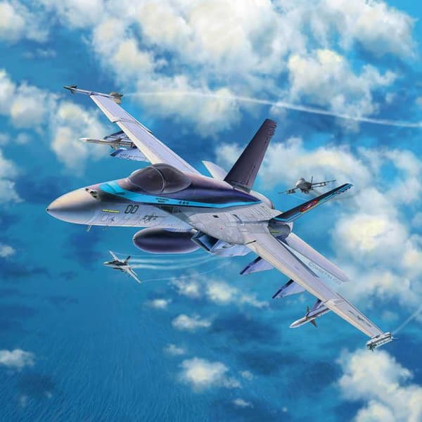 Flygplansmodell - Revell - F/A-18E Super Hornet - 161 delar - 1/48 - 38,2 cm - 28,4 cm - United States Armies