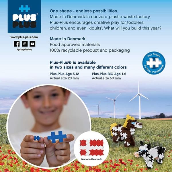 Kartong med 600 PLUS PLUS Mini Basic - PLUS PLUS - Mini Basic - Flerfärgad - Barn - Blandat
