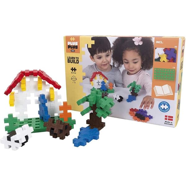 Midi BIG upptäcktssats 60 grunddelar + 1 bas + 1 häfte - Plus Plus
