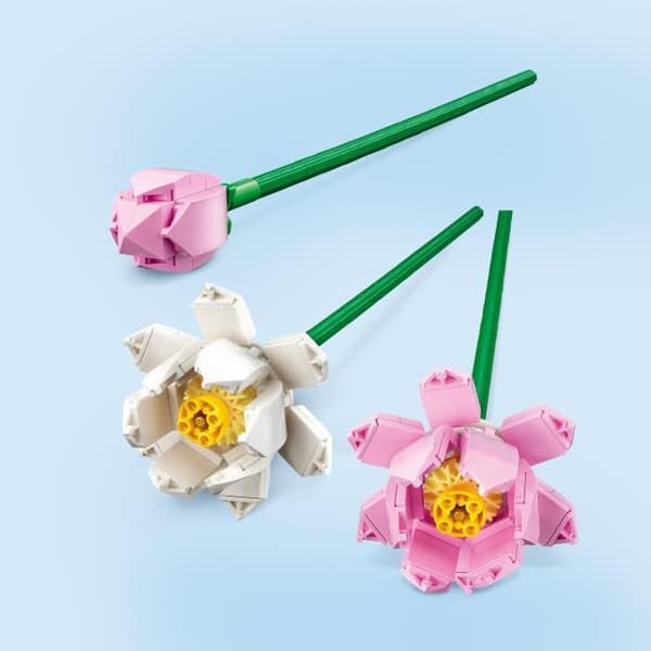 LEGO® 40647 Creator Lotusblommor, byggsats för flickor och pojkar från 8 år och uppåt, med 3 konstgjorda blommor