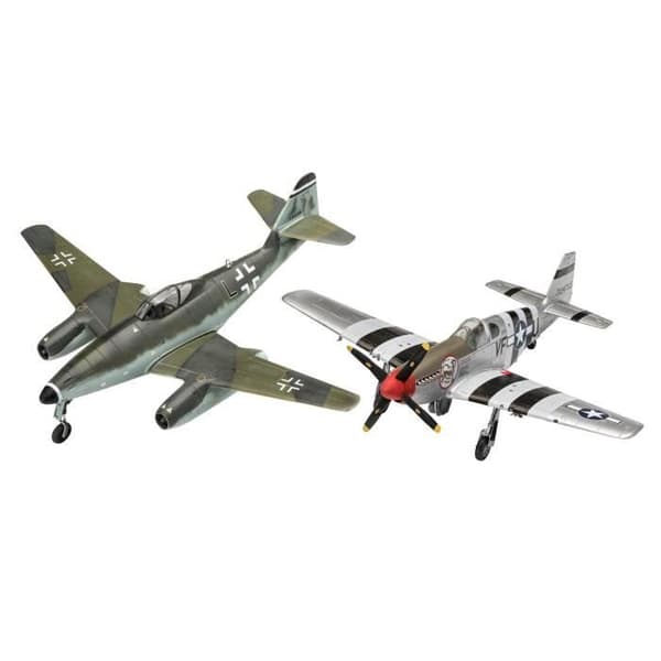 Flygplansmodeller - REVELL - Messerschmitt Me262 & P-51B Mustang - Blandat - 10 år