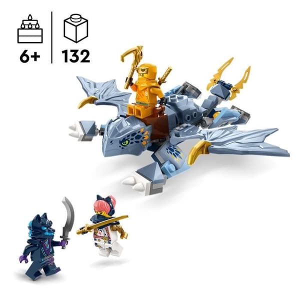 LEGO NINJAGO 71810 Den unga draken Riyu, byggsats, 3 minifigurer Ninja