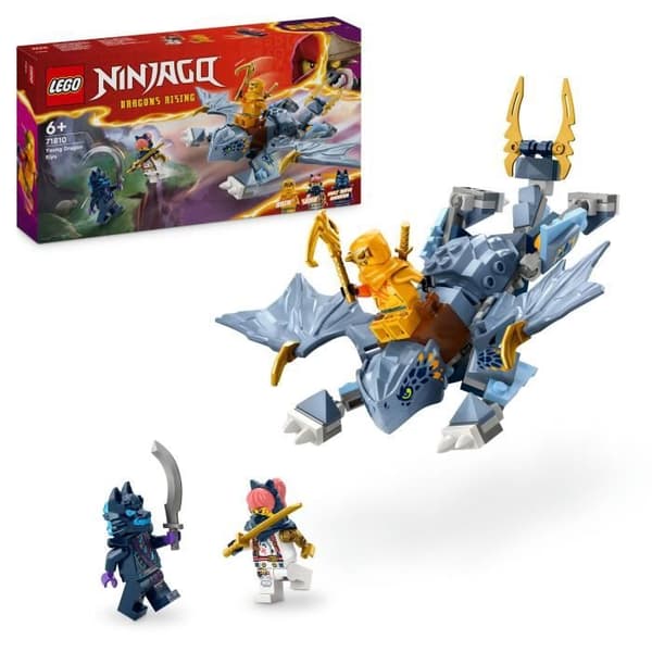 LEGO NINJAGO 71810 Den unga draken Riyu, byggsats, 3 minifigurer Ninja