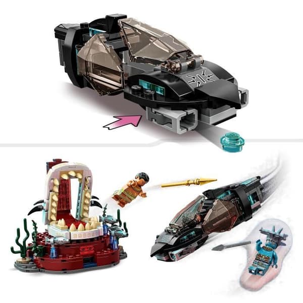 LEGO Marvel 76213 King Namors tronrum, ubåtsleksak, svarta panterminifigurer
