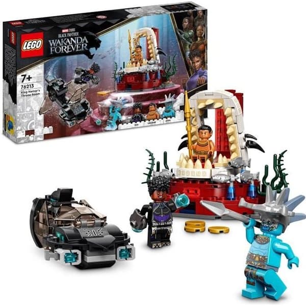 LEGO Marvel 76213 King Namors tronrum, ubåtsleksak, svarta panterminifigurer