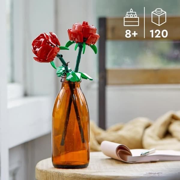 LEGO® 40460 Creator Roses, konstgjorda blomsterset för flickor och pojkar från 8 år och uppåt, heminredning