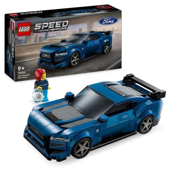 LEGO Speed Champions 76920 Ford Mustang Dark Horse Sportbil, barnset