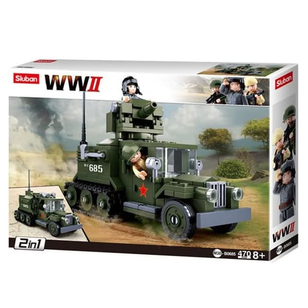 SLUBAN WWII WWII HALVRYSSISKT LÅSSTIGNINGSBYGGANDE SPEL VAPEN MILITÄRFORDON