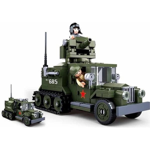SLUBAN WWII WWII HALVRYSSISKT LÅSSTIGNINGSBYGGANDE SPEL VAPEN MILITÄRFORDON