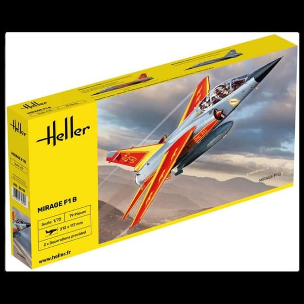 HELLER - Modellflygplan Mirage F1 B Heller 30319 1/72 - Modell Marmorera - Ref: 13047