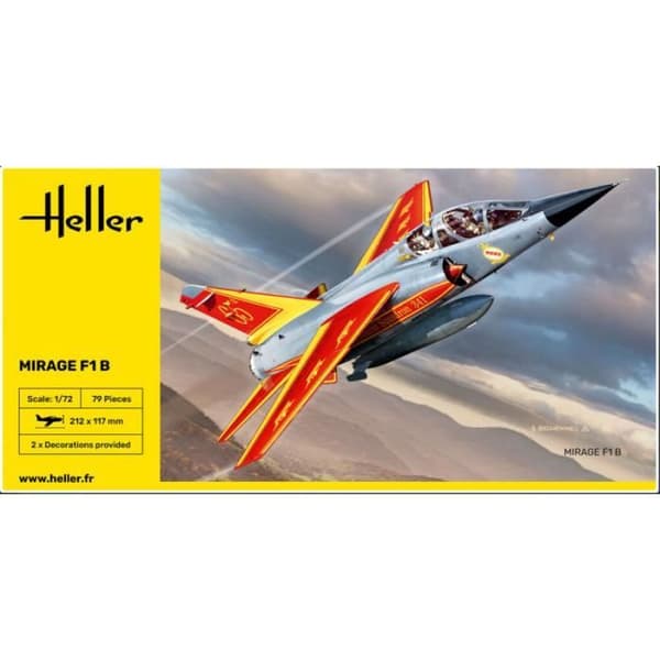 HELLER - Modellflygplan Mirage F1 B Heller 30319 1/72 - Modell Marmorera - Ref: 13047