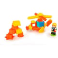 Miniatyrbild 3 av 5: Bloko byggspel - Brandstationen - 100 Bloko - 2 3D-figurer - Barn - Flerfärgad - BLOKO