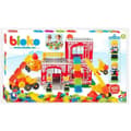 Miniatyrbild 1 av 5: Bloko byggspel - Brandstationen - 100 Bloko - 2 3D-figurer - Barn - Flerfärgad - BLOKO