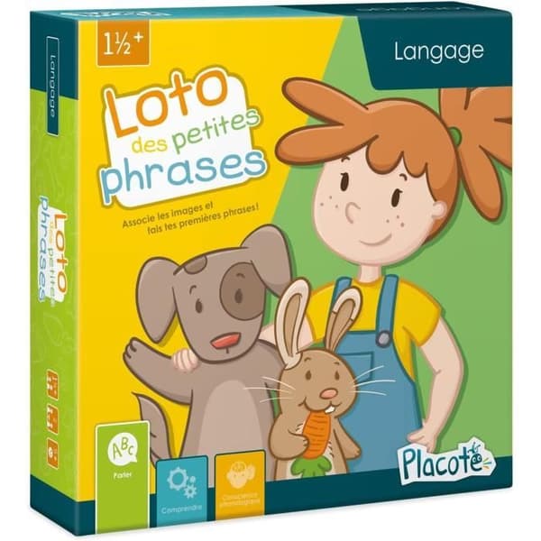 Placote – Loto Des Petites Phrases - Pedagogiskt spel 1½ till 3 år gammalt