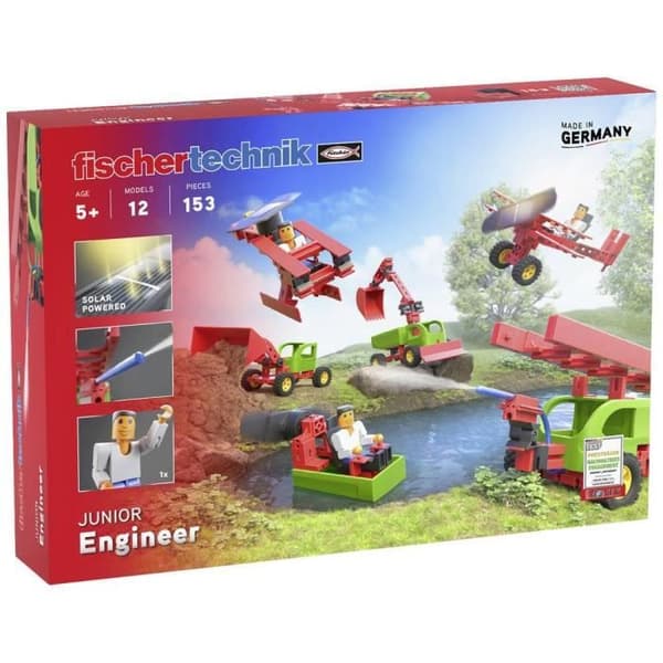 Kit att montera - FISCHER TECHNIK - Ingenjör - 12 fordon, flygplan och kranar - Att montera själv - Lego Technic