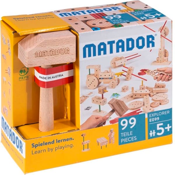 Byggset - Matador - Byggset 99 delar - 99 delar - Massivt trä - Blandat