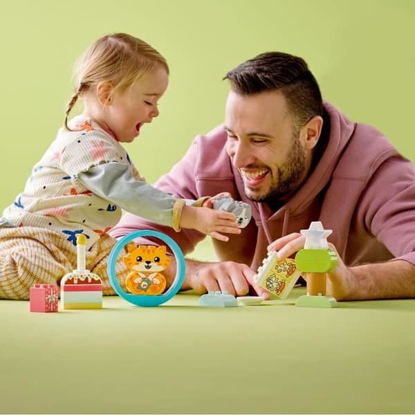 LEGO 10977 DUPLO Min första valp och kattunge med ljudeffekter, babyleksak från 18 månader, djurfigurer, stora klossar