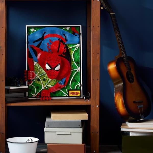 LEGO® ART 31209 The Amazing Spider-Man, 3D väggkonstset, komisk affisch för tonåringar och vuxna