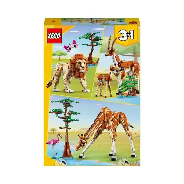 LEGO® 31150 Creator 3-i-1 Safari vilda djur, leksak med djurfigurer, giraff, gaseller och lejon