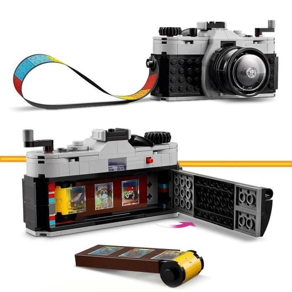 LEGO® 31147 Creator 3in1 retrokamera, transformerbar leksak med 3 modeller, kontors- och sovrumsinredning