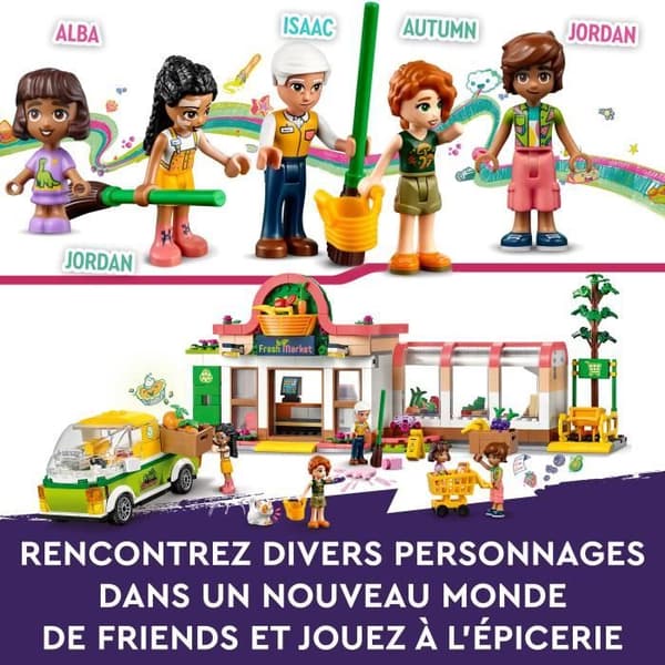 LEGO® Friends 41729 Ekologisk mataffär, leksaksaffär, med lastbil och minidockor