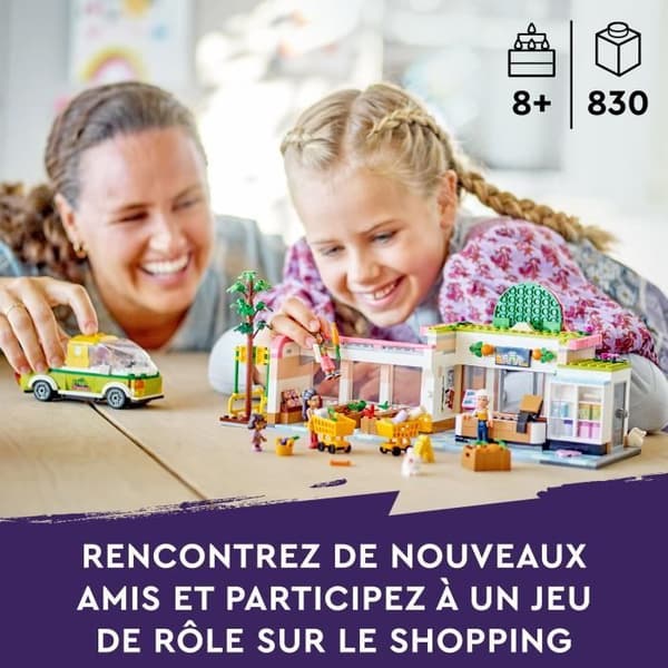LEGO® Friends 41729 Ekologisk mataffär, leksaksaffär, med lastbil och minidockor