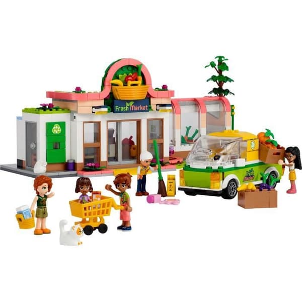 LEGO® Friends 41729 Ekologisk mataffär, leksaksaffär, med lastbil och minidockor