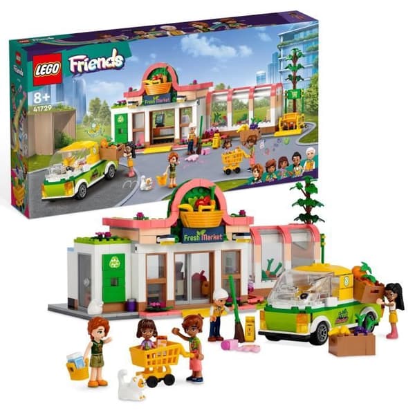 LEGO® Friends 41729 Ekologisk mataffär, leksaksaffär, med lastbil och minidockor