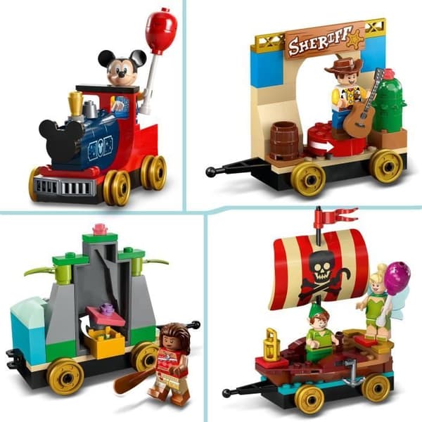 LEGO® Disney 43212 Disney Party Tåg, Leksak med Musse och Minnie, 100-årsjubileum Disney