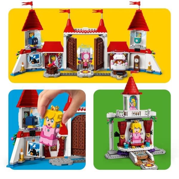 LEGO 71408 Super Mario Peach's Castle Expansion Set, Strong Castle Toy, Bowser Minifigure, Toadette, Child 8 Years