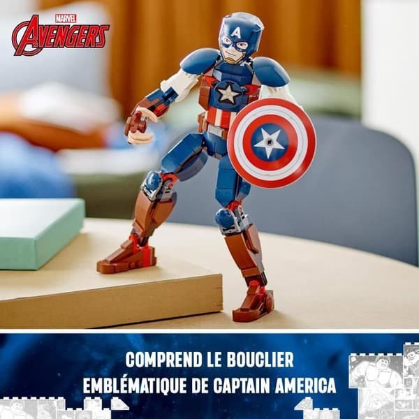 LEGO® Marvel 76258 Captain America minifigur med sköld, Avengers leksak och dekoration