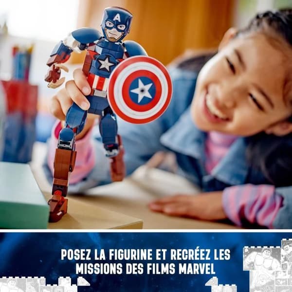 LEGO® Marvel 76258 Captain America minifigur med sköld, Avengers leksak och dekoration