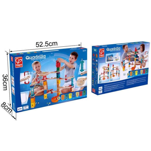 Quadrilla trämarmorbana - HAPE - Castle Escape - 102 delar - Roterande torn