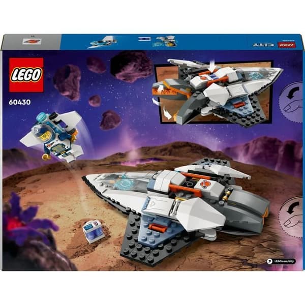 LEGO® 60430 City Interstellarskeppet, rymdleksak, present till barn från 6 år och uppåt, kreativt spel med minifigurer