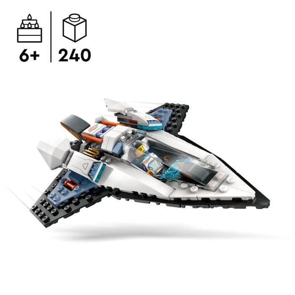 LEGO® 60430 City Interstellarskeppet, rymdleksak, present till barn från 6 år och uppåt, kreativt spel med minifigurer
