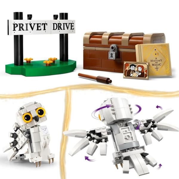 LEGO Harry Potter 76425 Hedwig på 4 Liguster Drive, Byggleksak för barn