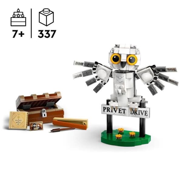 LEGO Harry Potter 76425 Hedwig på 4 Liguster Drive, Byggleksak för barn
