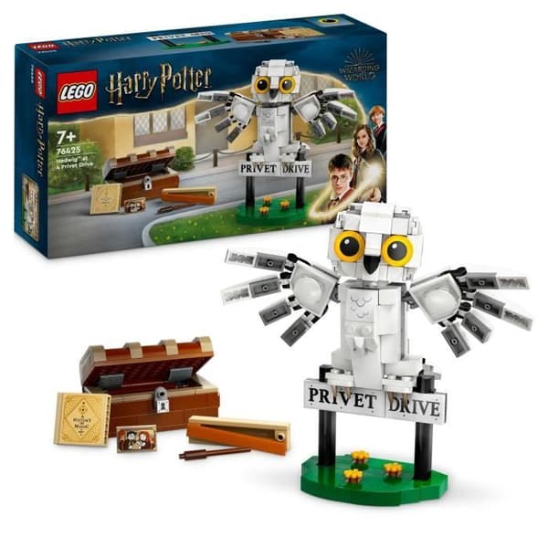 LEGO Harry Potter 76425 Hedwig på 4 Liguster Drive, Byggleksak för barn