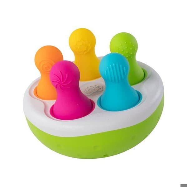 Spel för tidig inlärning - TOMY - Tomy Spinny Pins - Baby - 18 månader - Blandat - Levereras ihopsatt - 10 stycken - Flerfärgad