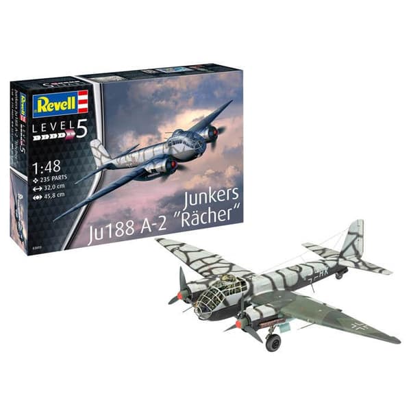 Flygplansmodell - REVELL - Junkers Ju188 A-2 - Plast - Vuxen - Vetenskap och spel