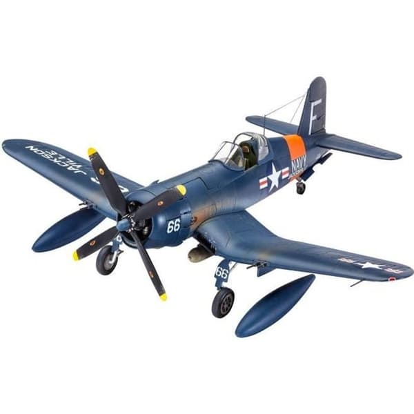 Flygplansmodell - REVELL - F4U-4 Corsair - 65 delar - Svårighetsgrad 3 - Unik färg