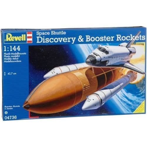 Space Shuttle Discovery & Booster modellsats - Revell - Skala 1:144 - Plast