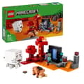 Miniatyrbild 1 av 6: LEGO® 21255 Minecraft Nether Portal bakhåll, leksak med stridsscener och minifigurer, Hoglin-figur