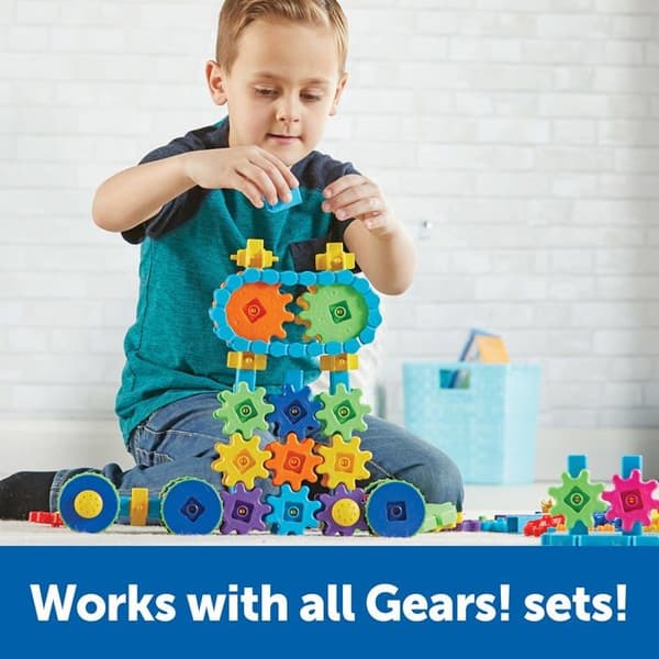 Lärresurser - LER9249 - Mega Builds Gears Gears Gears, Gears STEM konstruktionsspel, 235 stycken, från 4 år