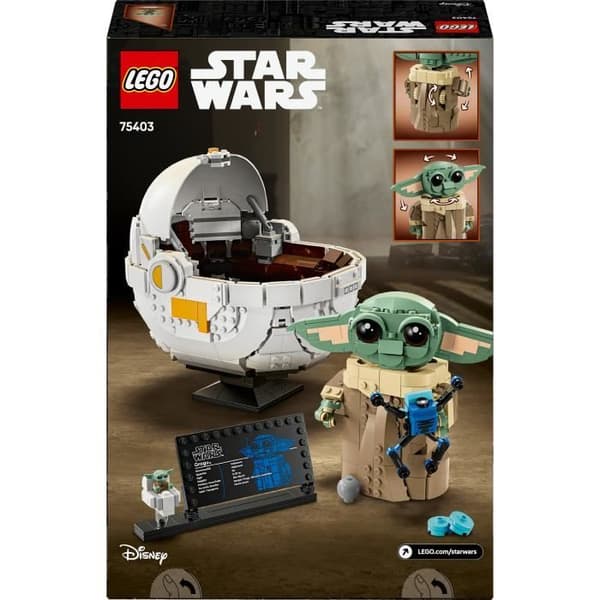 LEGO Star Wars: The Mandalorian 75403 Grogu och hans barnvagn - Byggsats 10 år gammal