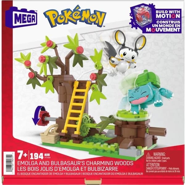 MEGA Pokémon-The Pretty Woods of Emolga and Bulbasaur-Toy med 194 delar HTH69