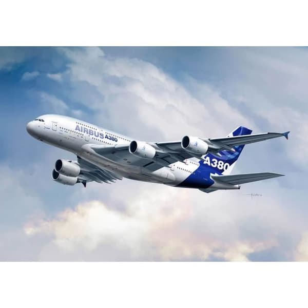 Flygplansmodell - REVELL - Airbus A380 - Vit - Blandat - Vuxen